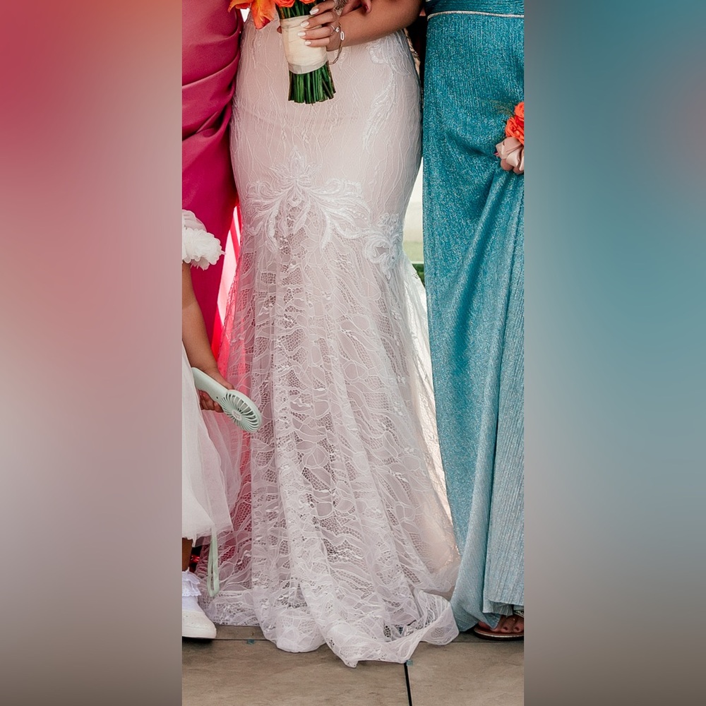 Andrea and Leo Couture Off Shoulder Wedding Lace Gown 👰‍♀️ - Picture 10 of 13